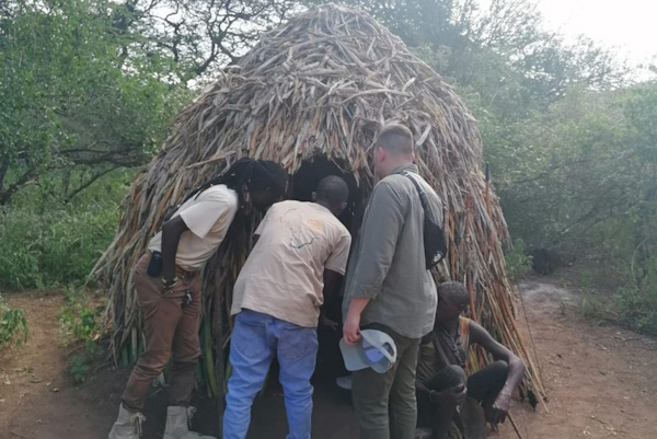 exploring Hadzabe hut